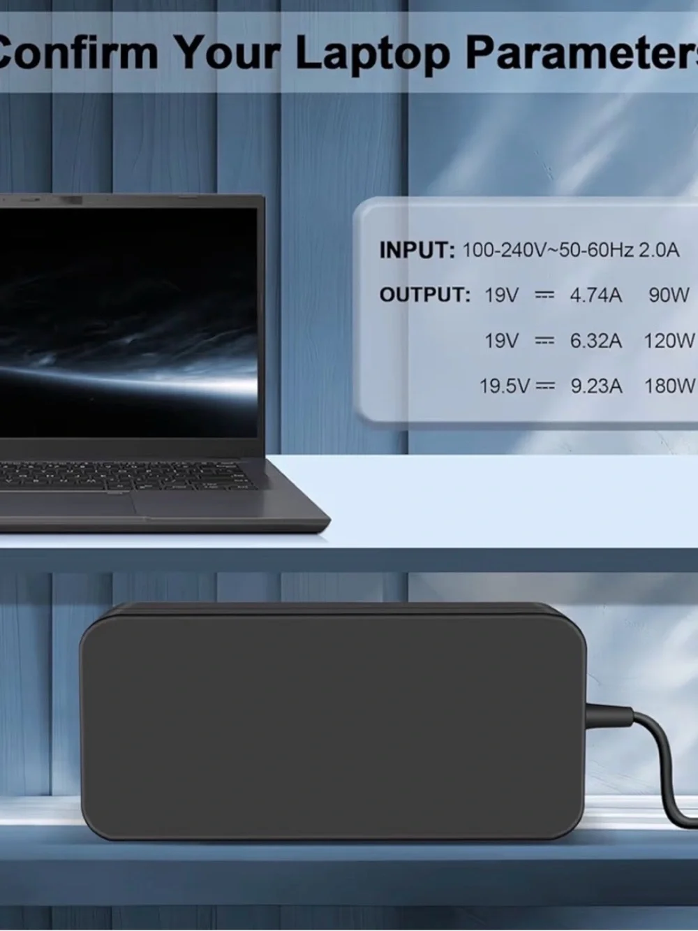 Universal Black AC Laptop Power Adapter Charger asus